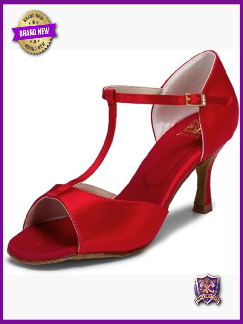Satin Sandals Flared Heel Latin Salsa Performance Dance Shoes